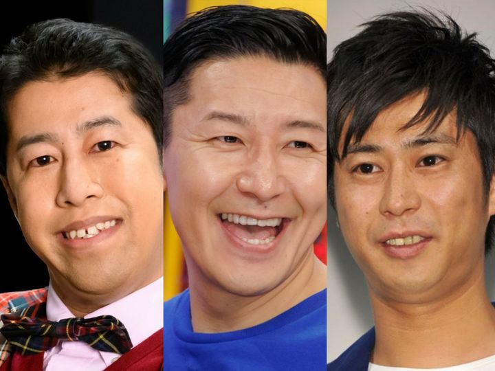（左から）ウエストランド井口浩之、チョコレートプラネット長田庄平、パンサー尾形貴弘 クランクイン！ width=
