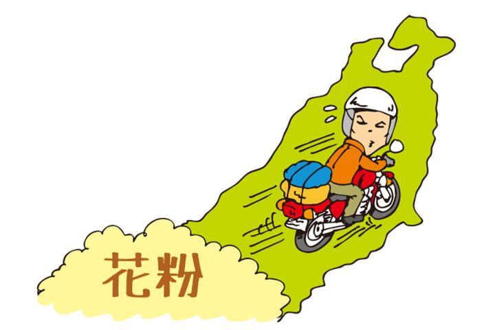 花粉前線を避けて北側のエリアへ