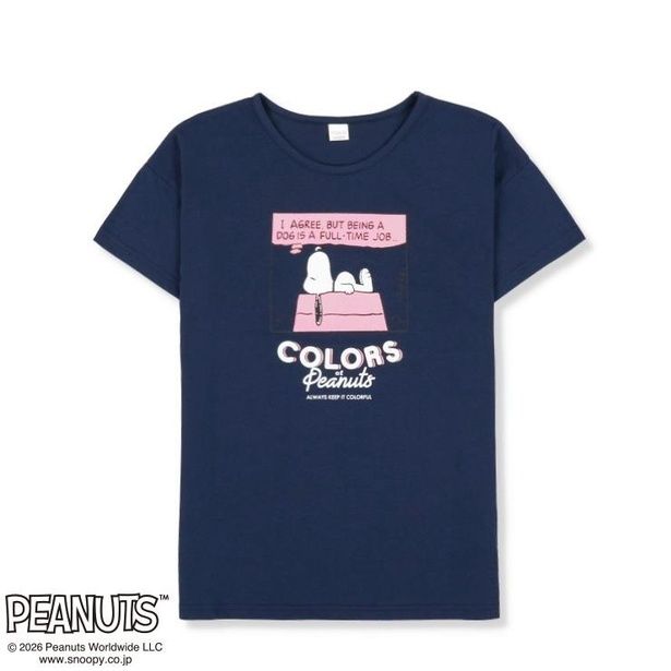 「レディース ルームTシャツ(ダークネイビー)」(1749円)
