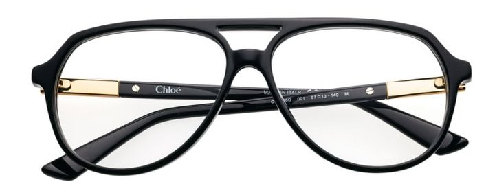 ダブルブリッジが特徴のアビエイターで最旬のレトロ感を。アイウエア￥52,800（クロエ／ケリング アイウエア ジャパン カスタマーサービス）