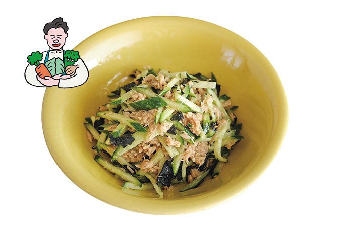 【ツナ缶レシピ】ごま油のコクがあとを引くおいしさ。今井亮さんに教わる「ツナときゅうりのナムル」の作り方の画像1