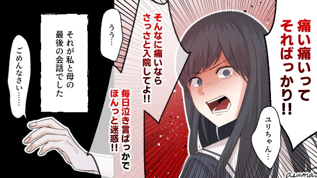 「そんなに痛いなら入院してよ！」泣き言ばかりの母を突き放したら永遠の別れになった話