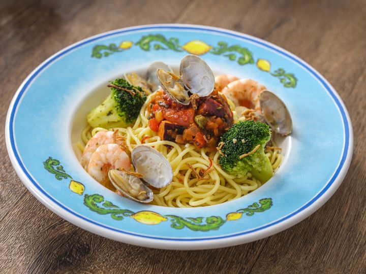 東京ディズニーシー／カフェ・ポルトフィーノ「冷製シーフードパスタ」
