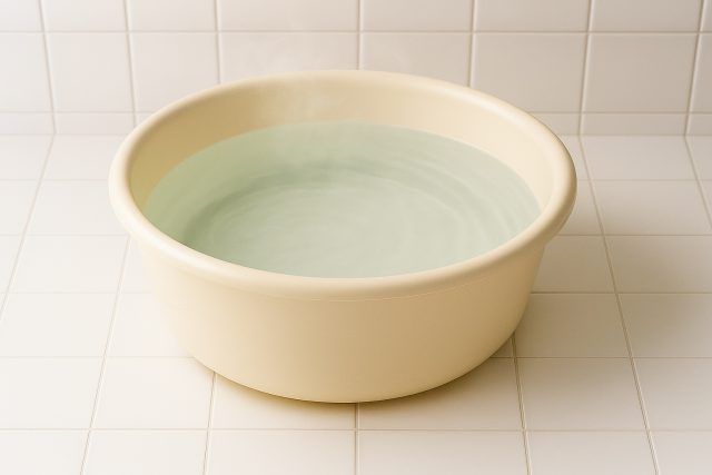 足湯の桶
