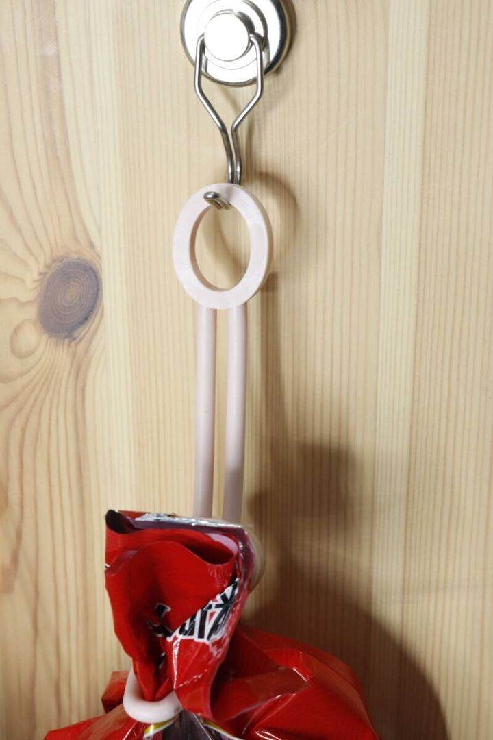 調節できる輪ゴムクリップ（2個） 吊り下げ