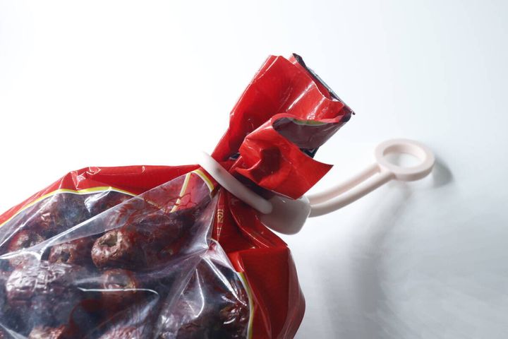 調節できる輪ゴムクリップ（2個） 使用例