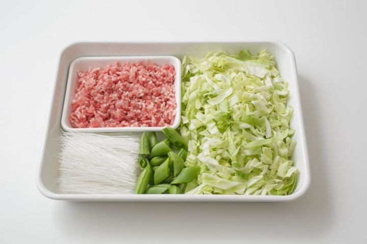 豚ひきとキャベツのカレー春雨煮