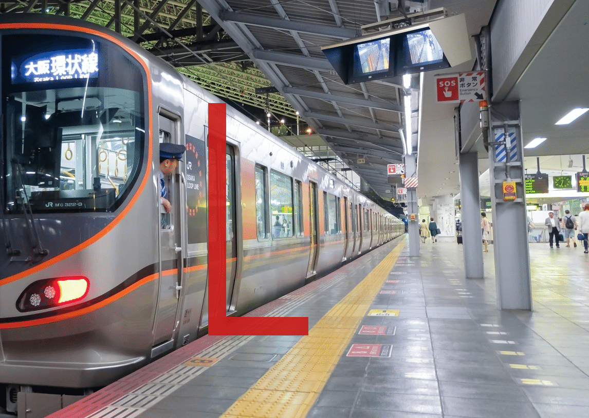 L特急 自由席」国鉄かJR のホーム？に吊るす案内板 L特急 自由席」国鉄