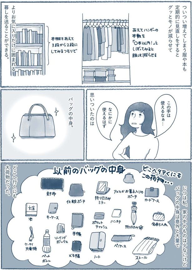 バッグの中身は意外と大量 （C）ゆるりまい／KADOKAWA