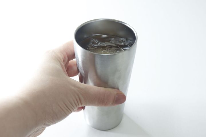 真空2重ステンレスタンブラー槌目A 使用例