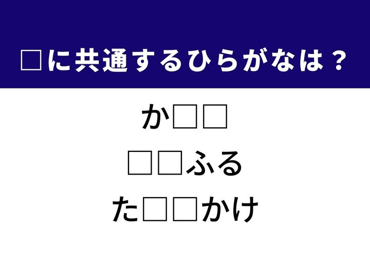 3つの言葉の空欄を埋めて正しい日本語を完成させるクイズです。思い出の品、広く知られる医薬品、間髪をいれずに攻め立てる勢いをヒントに、共通するひらがな2文字を導き出して語彙力を試してみましょう。