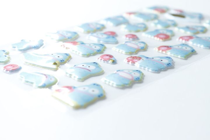 ダイソーのぷくっとシール ハンギョドンの質感
