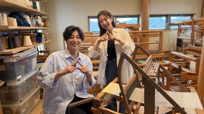 翔工房で岡澤アキラさん、伊藤舞アナウンサー