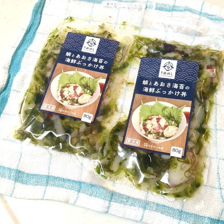 朝市マルシェで買った！手間いらずの海鮮丼の素