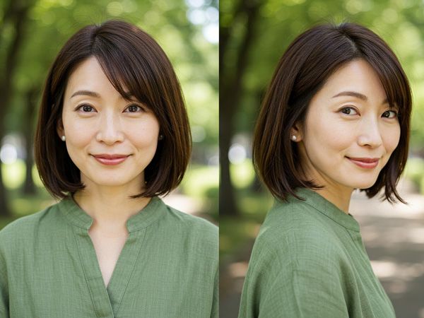 【丸顔ボブ4】抜け感ワンカールショートボブ