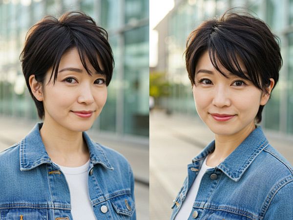 【丸顔ショート1】細見せ！ひし形ショートヘア