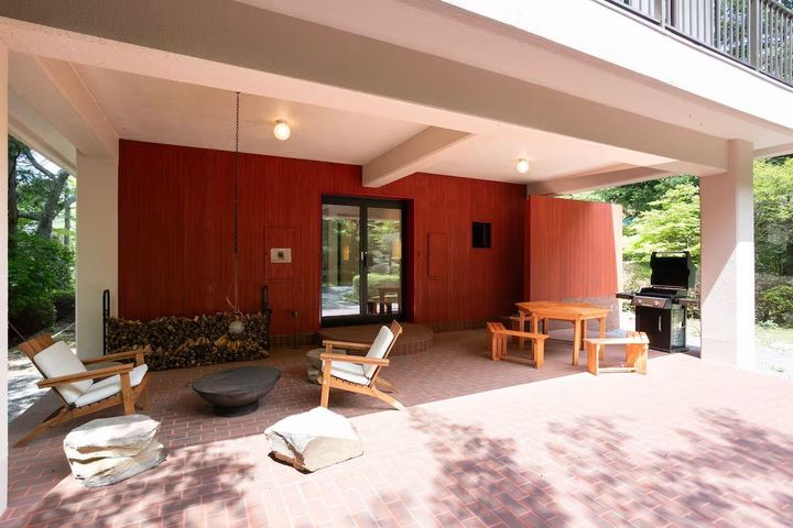 BBQ・焚火スペース／Photo：Airbnb