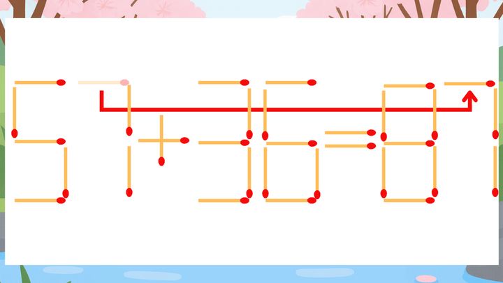 【マッチ棒クイズ】1本だけ動かして正しい式に：57+36=81？の解答画像