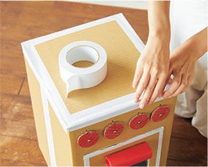 【段ボールで作るオーブン】ダイヤルだって動きます！ パン屋さんごっこが楽しめる、本格的な「オーブン」の作り方の画像11
