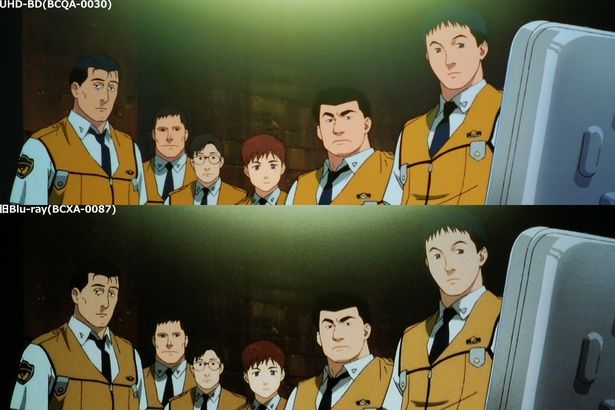 旧Blu-rayではわからなかった暗部の境界もくっきり(『ＷＸIII 機動警察パトレイバー』) [c]2002 HEADGEAR／BANDAI VISUAL／TOHOKUSHINSHA ※画像は編集部にてモニターを撮影したもの