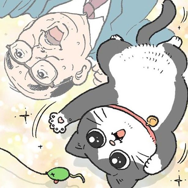 子猫は可愛いのに、中のおじさんはこんな顔をしてる!! 画像提供：やじま(@yajima_en)