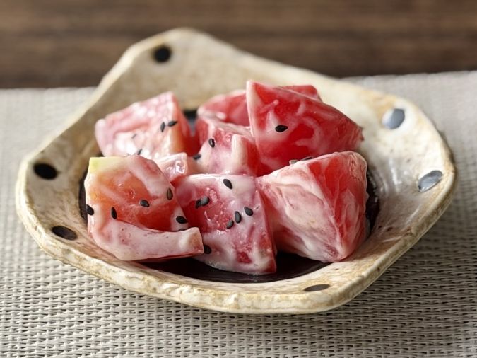 トマトの酒粕和え