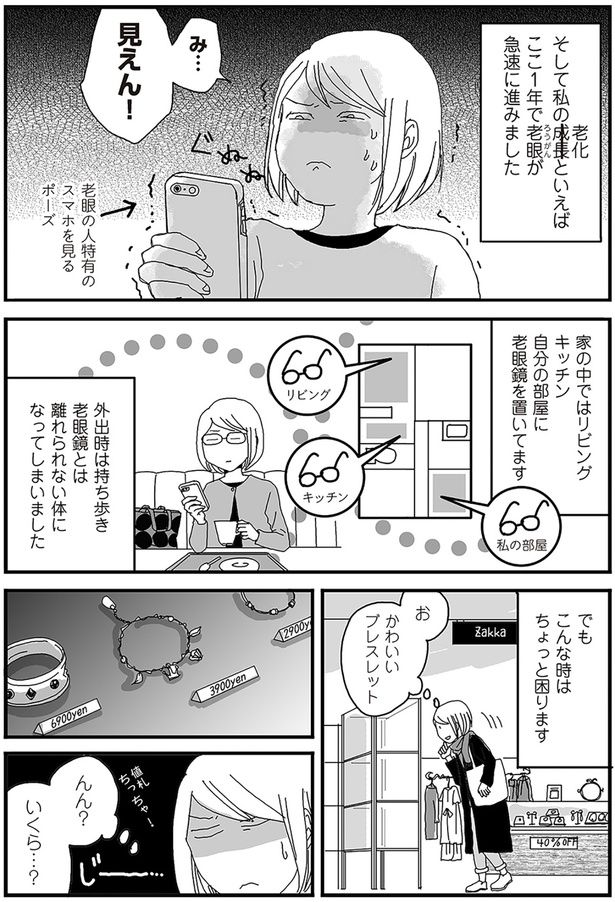 ここ1年で老眼が急速に進みました （C）月野まる／KADOKAWA