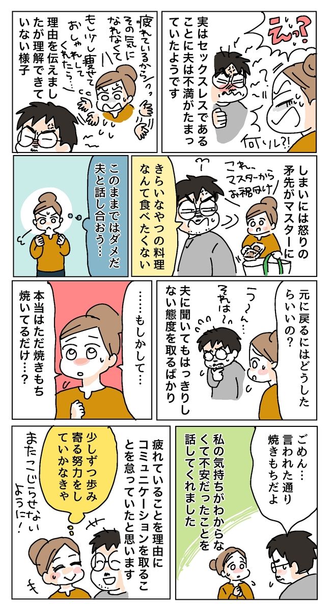 夫とレスになった私に浮気を疑う夫