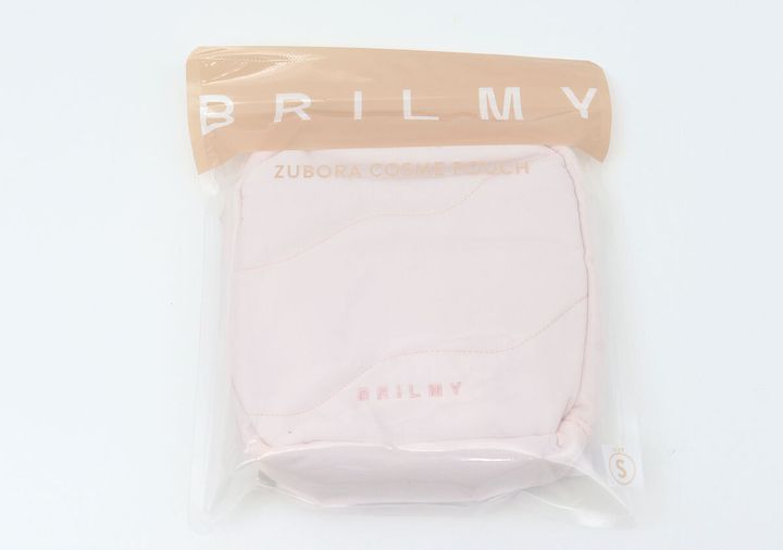 宝島社ムック付録BRILMY 中身が見えて時短がかなう ズボラに優しいコスメポーチ S-size PALE PINK ver. SPECIAL PACKAGE1