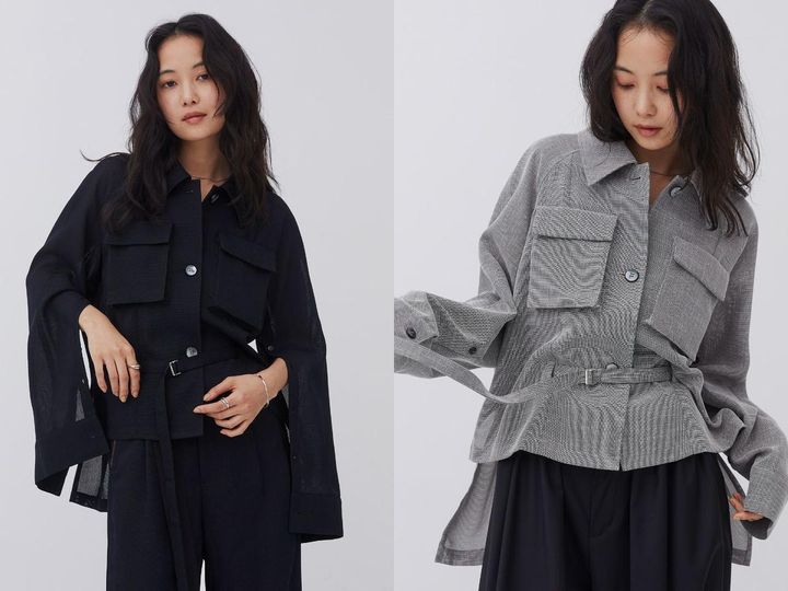 画像: 「ベルトメッシュシャツブルゾン」各￥36,300 出典：ユナイテッド トウキョウ