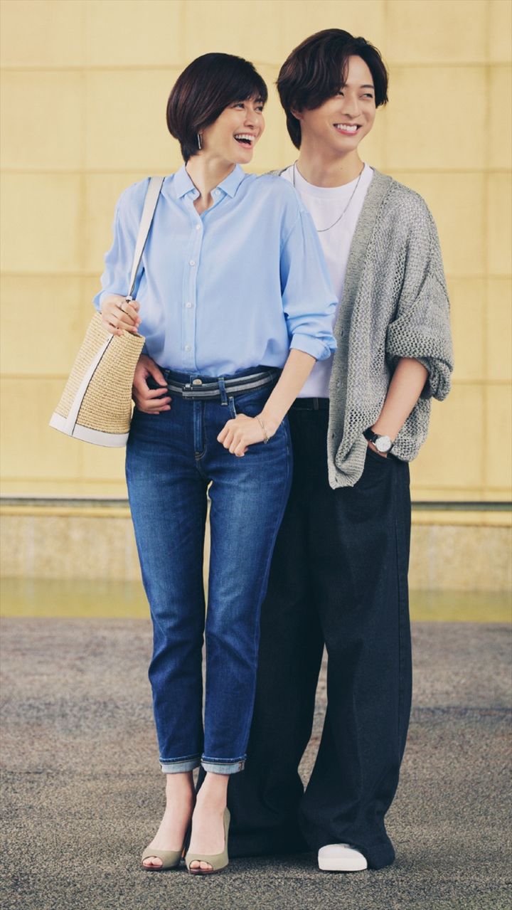 ドラマ『ラストノート』ティザービジュアル（左から）内田有紀、寺西拓人 （C）フジテレビ width=