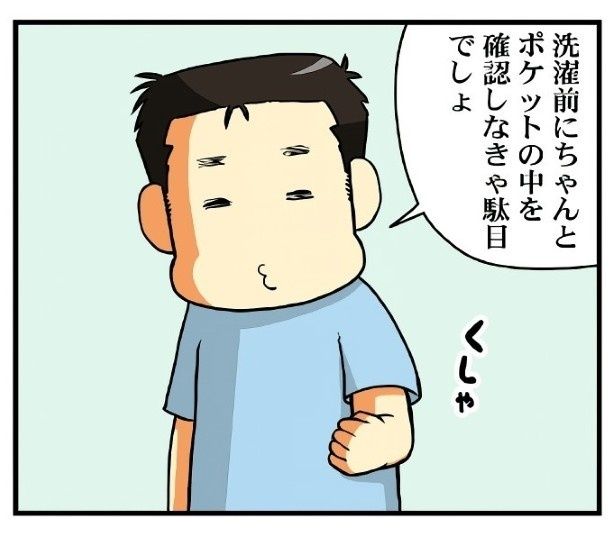 自分が入れっぱなしで洗濯に出したことは棚に上げるらしい もちこ(@mogutchecho)