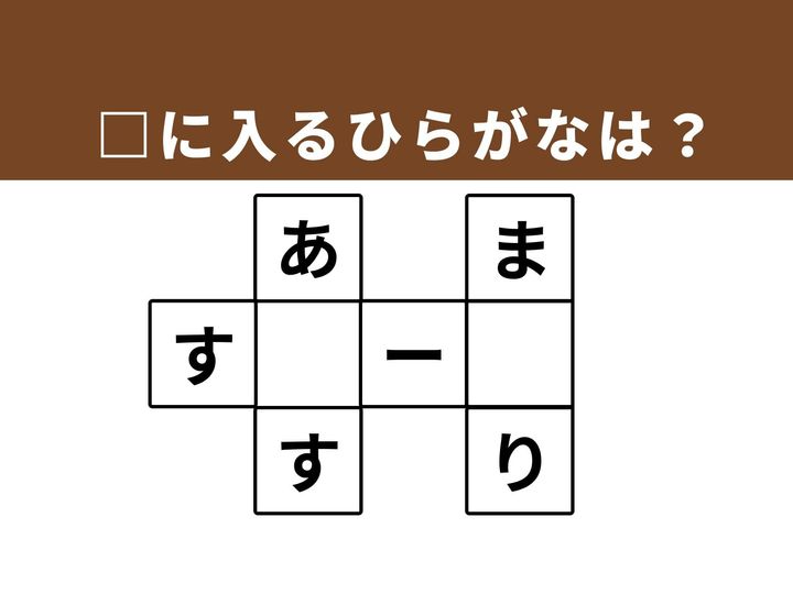 空欄を埋めて3つの言葉を完成させる、ひらがなクロスワードパズルです。身近な単語を思い出す作業が、良い頭のリフレッシュになります。思考の霧がパッと晴れるような感覚を楽しみましょう。