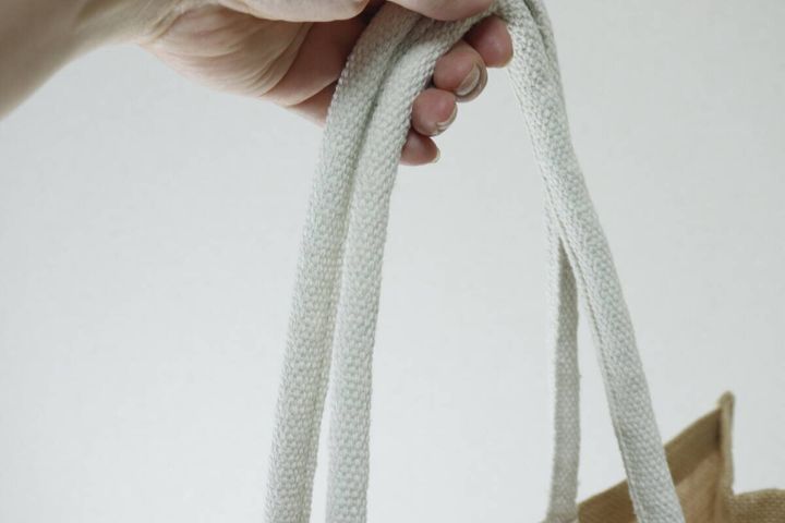 コットンポケット付ジュートバッグ（46cm×34cm×20cm） 持ち手