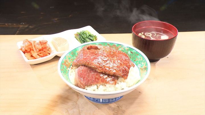 6月2日放送の「ヒューマングルメンタリー オモウマい店」に登場する「常陸牛焼肉定食」（中京テレビ提供）