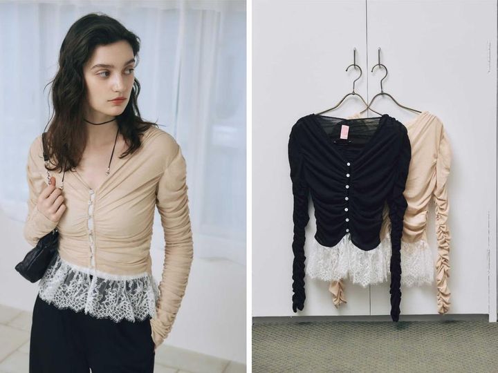 画像: 「SHEER JERSEY CARDIGAN」各￥61,600【フェティコ】 出典：パリゴ