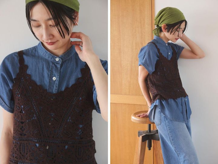 画像: 「エンブロイダリークロシェキャミソール」￥9,900 ※2026年6月上旬発売予定 出典：ジャーナル スタンダード レリューム
