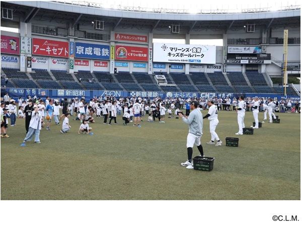 【千葉県千葉市・市川市・浦安市】北辰水産が千葉ロッテと食育の大切さを伝えるプロジェクトを実施！子どもと選手が交流
