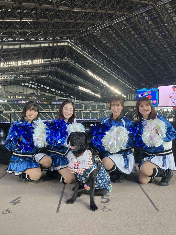 画像: 北海道日本ハムファイターズの「ワンだふるフェスティバル2026 Supported by ユニ・チャーム」で、ファイターズガールと記念ショット ©H.N.F.