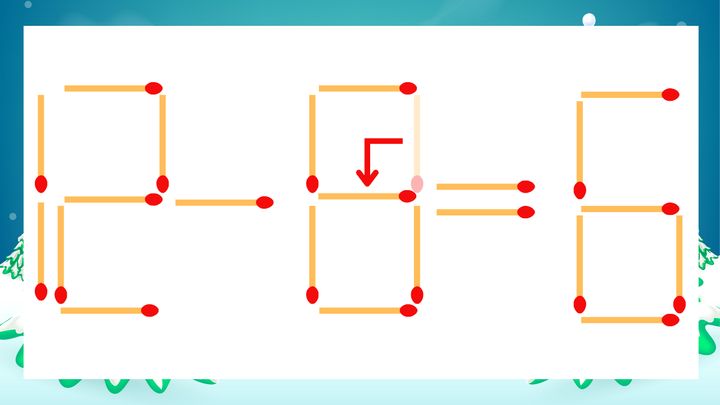 【マッチ棒クイズ】1本だけ動かして正しい式に：12-0=6？の解答画像