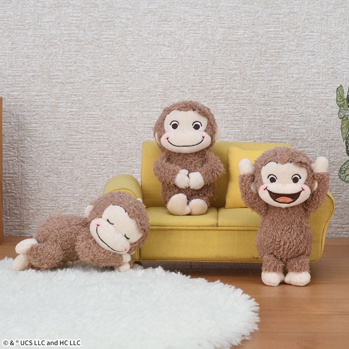おさるのジョージ 赤いほっぺ マスコット いろいろポーズ