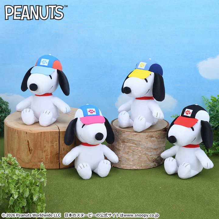 SNOOPY ぬいぐるみ カラフルキャップ