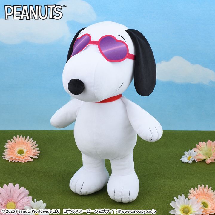 SNOOPY LLぬいぐるみ ハートサングラス
