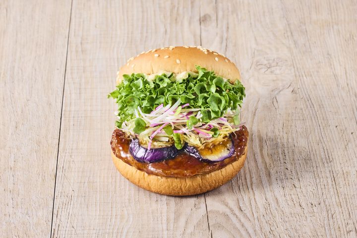 柚子胡椒香る 香味野菜の照り焼きバーガー