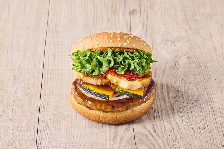 生七味香る 蓮根と南瓜の黒酢あんバーガー