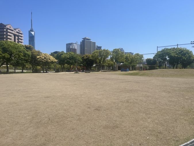 百道中央公園 芝生広場