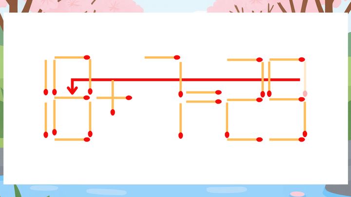 【マッチ棒クイズ】1本だけ動かして正しい式に：10+7=29？の解答画像