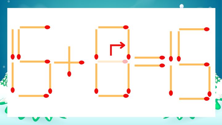 【マッチ棒クイズ】1本だけ動かして正しい式に：15+6=15？の解答画像