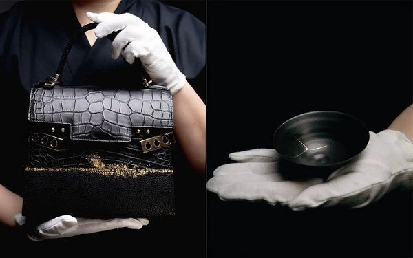 レザーグッズメゾン「DELVAUX」×金沢の金箔！箔一がバッグに金箔を施し、技術協力