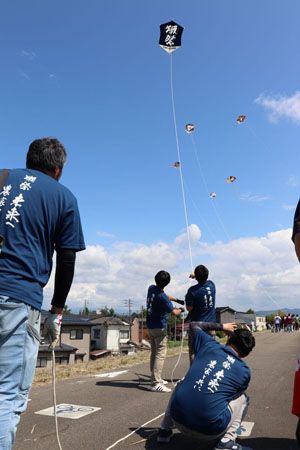【新潟県見附市】月面での酒造りを目指す「Dassai Moon Project」を応援する大凧が「大凧合戦」に登場